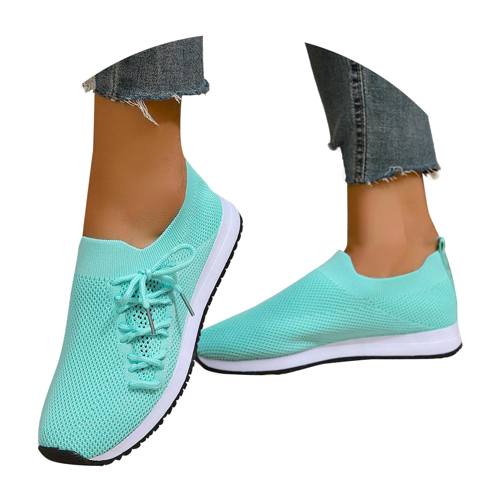 Slip On Trainers Women Ladies Trainers Lightweight Casual Soft Sole Mesh Breathable Tennis Shoes Plantar Fasciitis Platform Wide Fit Fashion Sneaker for Walking Running