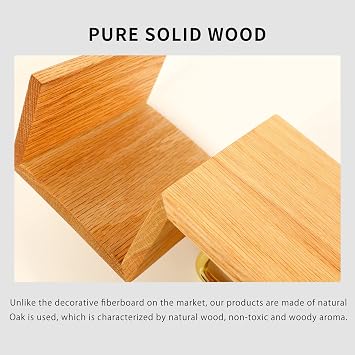 Wooden Toilet Paper Holders,red Oak Wood Toilet Roll Holder with Shelf, Toilet Paper Holder for Bathroom, Wall Mounted Toilet Paper Roll Holder, Storage (red Oak Wood)