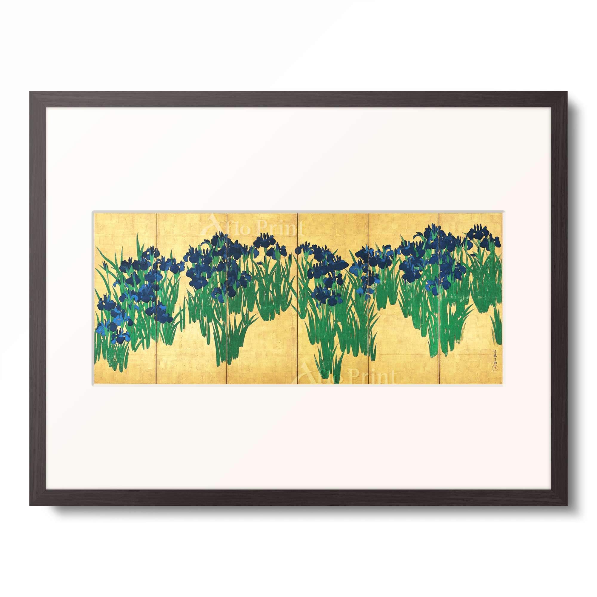 Amazon.co.jp: 尾形光琳 Ogata Korin 「燕子花図屏風」 額装