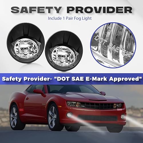 Miniatura 2 de RP Remarkable Power, Luz antiniebla para 2010 2011 2012 2013 10 11 12 13 Camaro parachoques delantero izquierdo y derecho (lado del conductor y