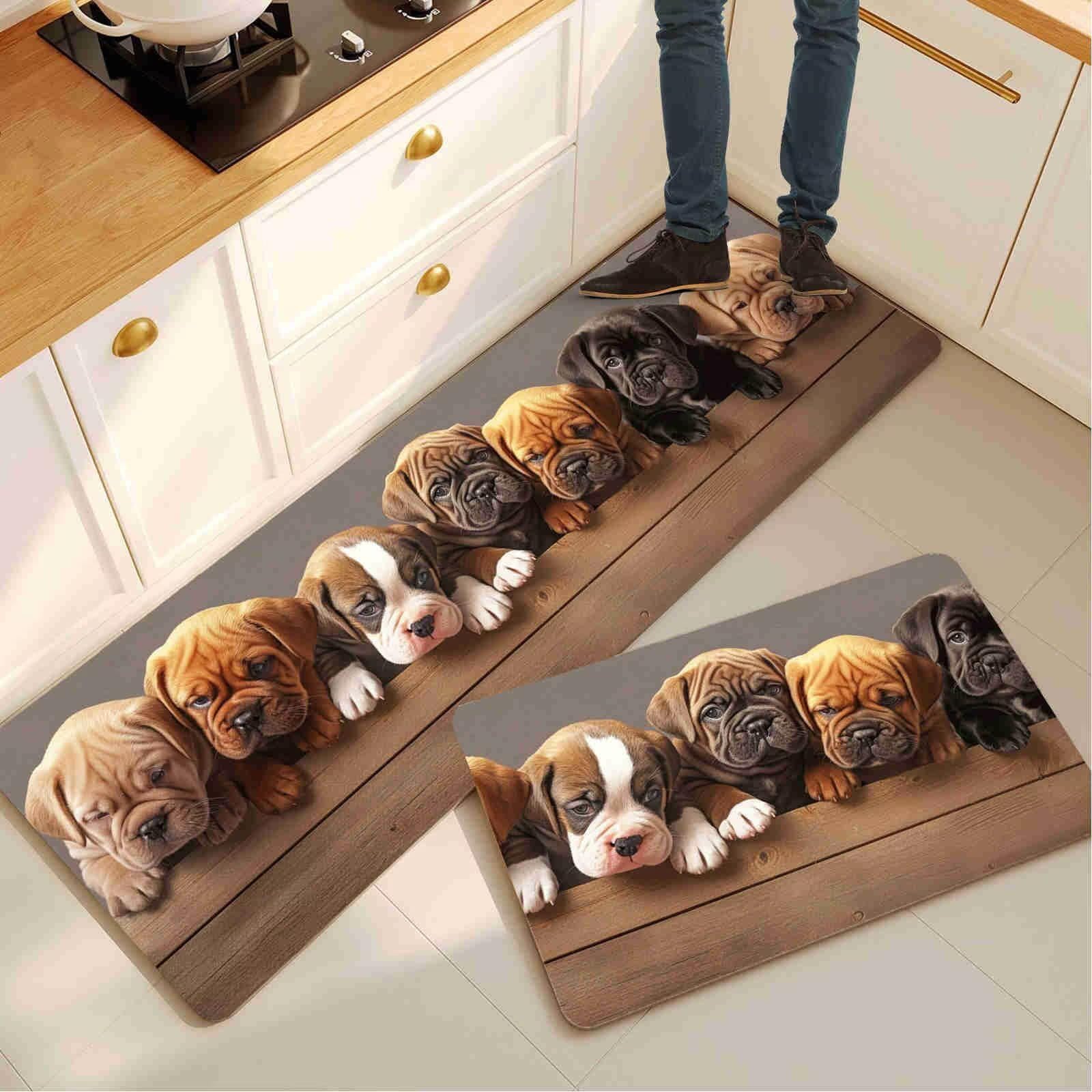 Alfombras cocina lavables y absorbentes juego de dos piezas para pasillo y hogar