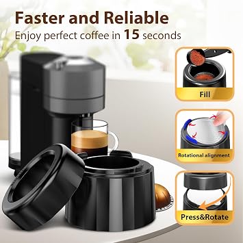 Reusable Vertuo Pod Refill Kit, 110 Aluminum Foil Lids for Nespresso