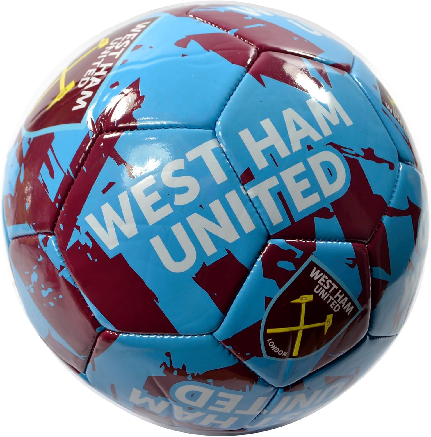 Hy-Pro Officially Licensed West Ham F.C. Football – Size 5, Graffiti Design, West Ham Merchandise, Hammers, Training, Match, Collectible for Kids and Adults