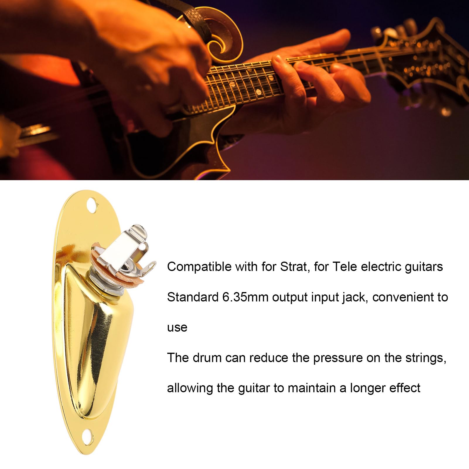 Amazon.com: Alomejor Boat Style Guitar Input Jack, Metal Electric