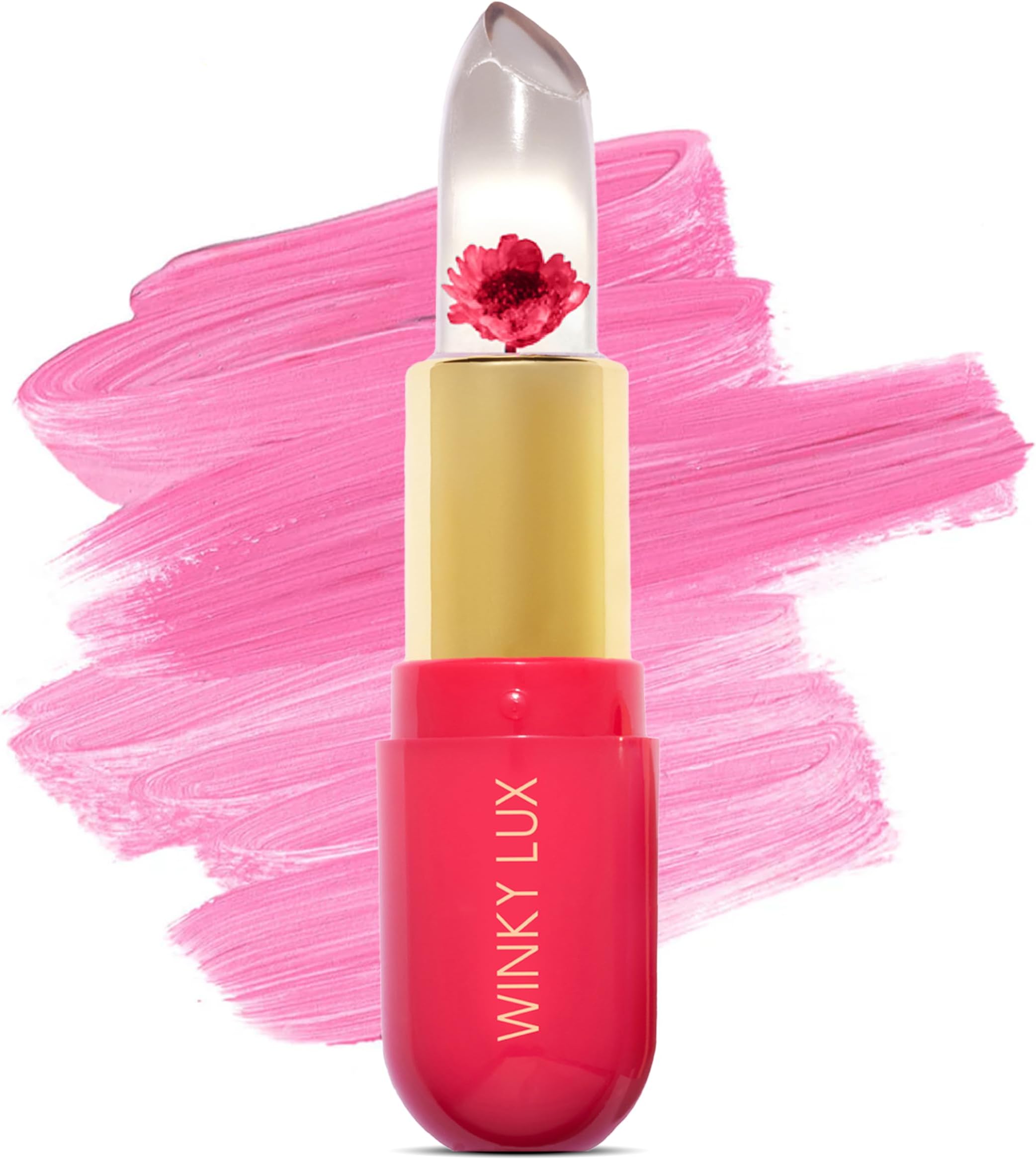 Womens Pink Flower Lip Balm