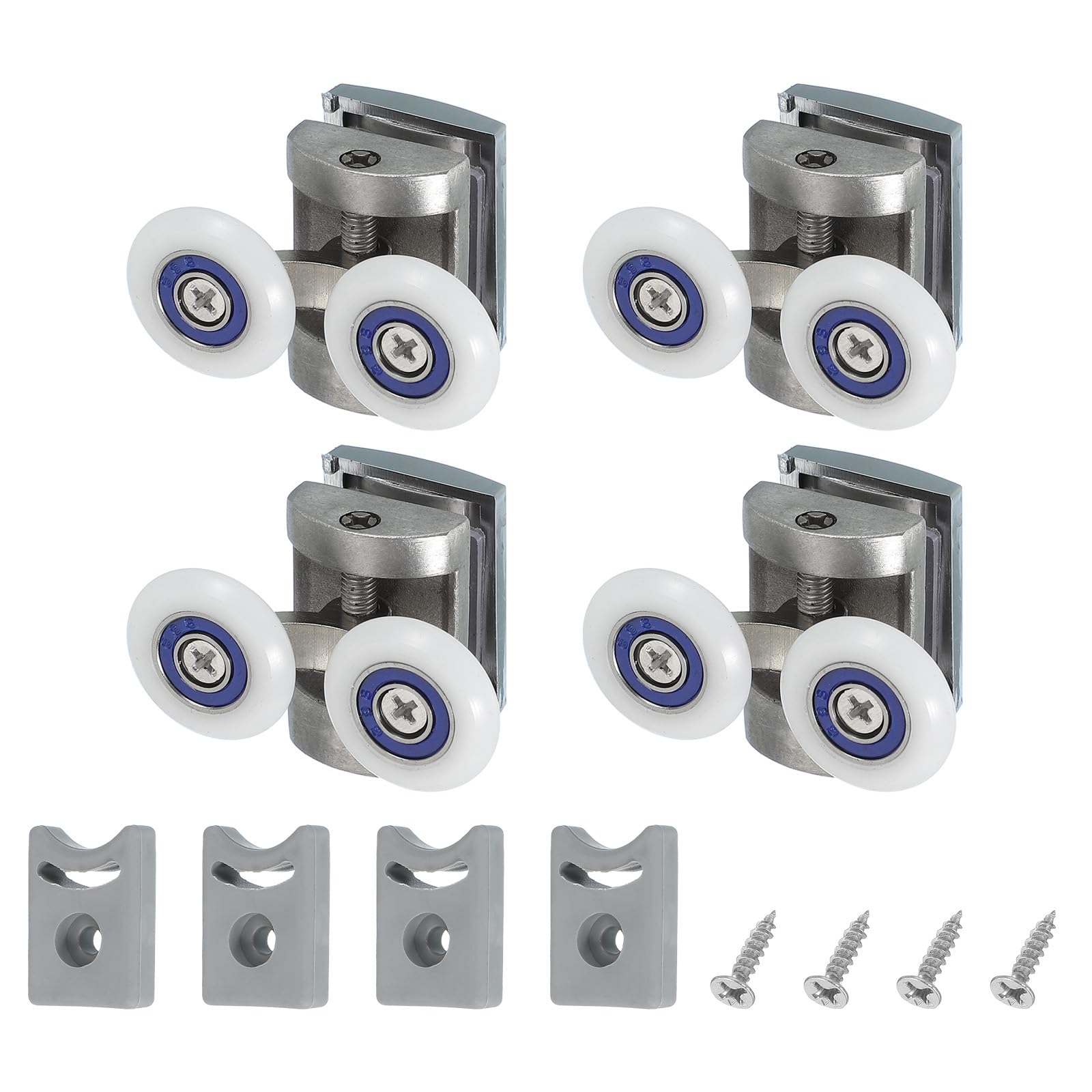 Galets doubles pour cabine de douche uxcell en acier inoxydable 304 de haute qualité 25mm