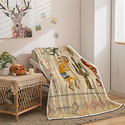 Miniatura 6 de JAWO Native American Blanket Western Decor Boho Throw Blanket for Sofa, Mexican Decorative Farmhouse Blanket, Southwest Decor Woven Blanket, Aztec