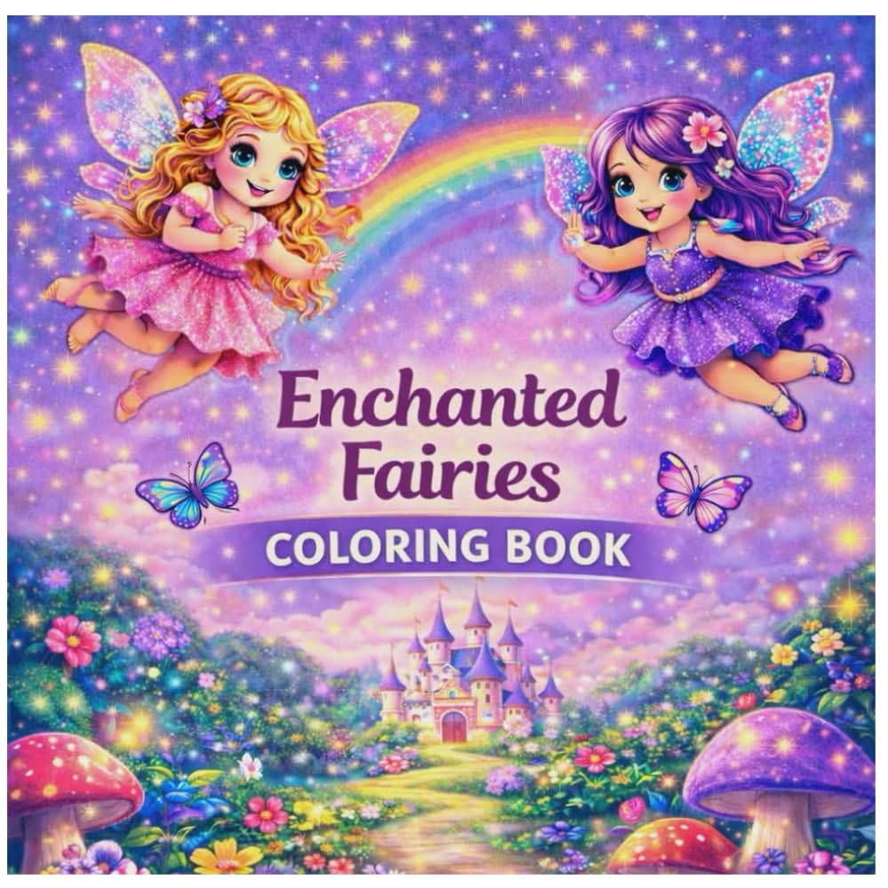 Enchanted Fairies Coloring Book: Cute & Easy Fantasy Pages for Girls 4–8
