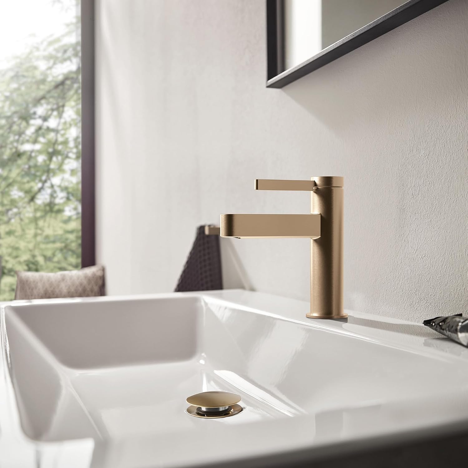 Hansgrohe 50100140 Push-Open pop-up Waste for washbasin and Bidet Mixer, Brushed Bronze Drain Fitting