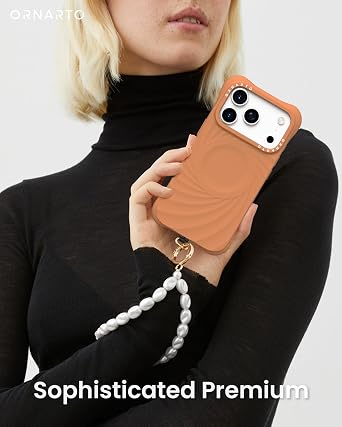 ORNARTO Vortuxe for iPhone 17 Pro Case 6.3 | 2X MIL-STD Protection | Camera Control Button | Compatible with MagSafe | Sleek Aesthetic Liquid Silicone Phone Cover | Autumn Orange