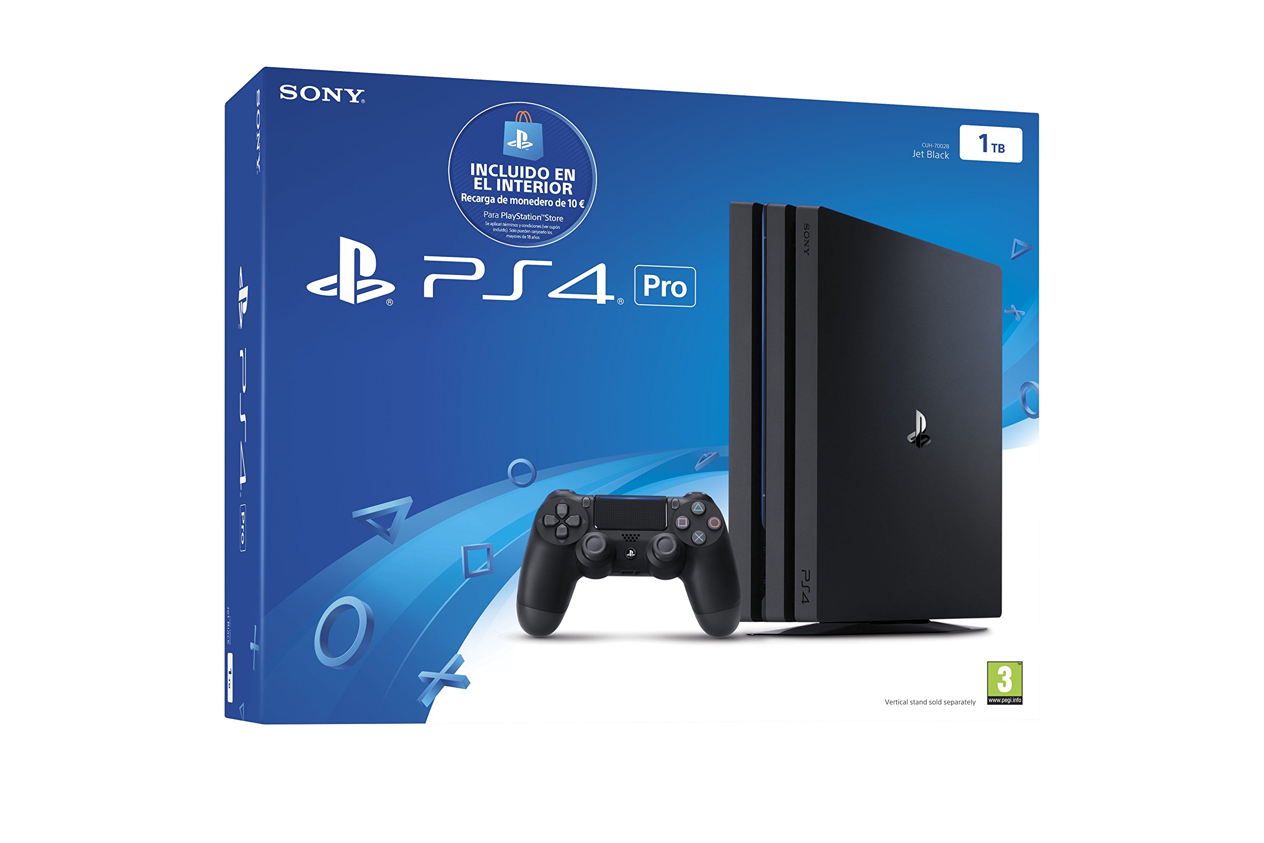 PlayStation 4 Pro (PS4) - Consola de 1 TB (incluye recarga de monedero)