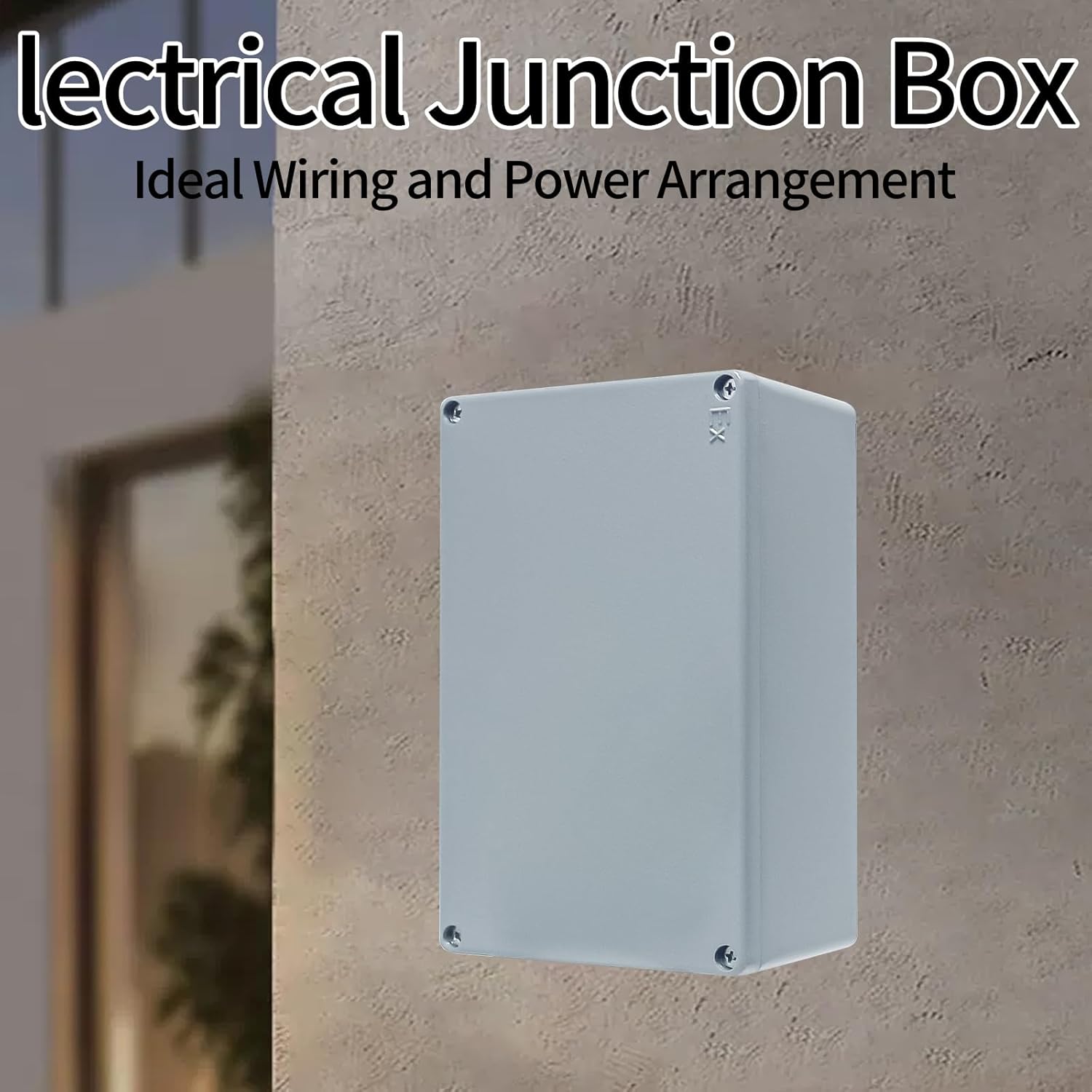Waterproof Aluminum Alloy Metal Junction Box Electrical Junction Box Outdoor Junction Project Enclosure Gray 7.4"x4.7"x3"