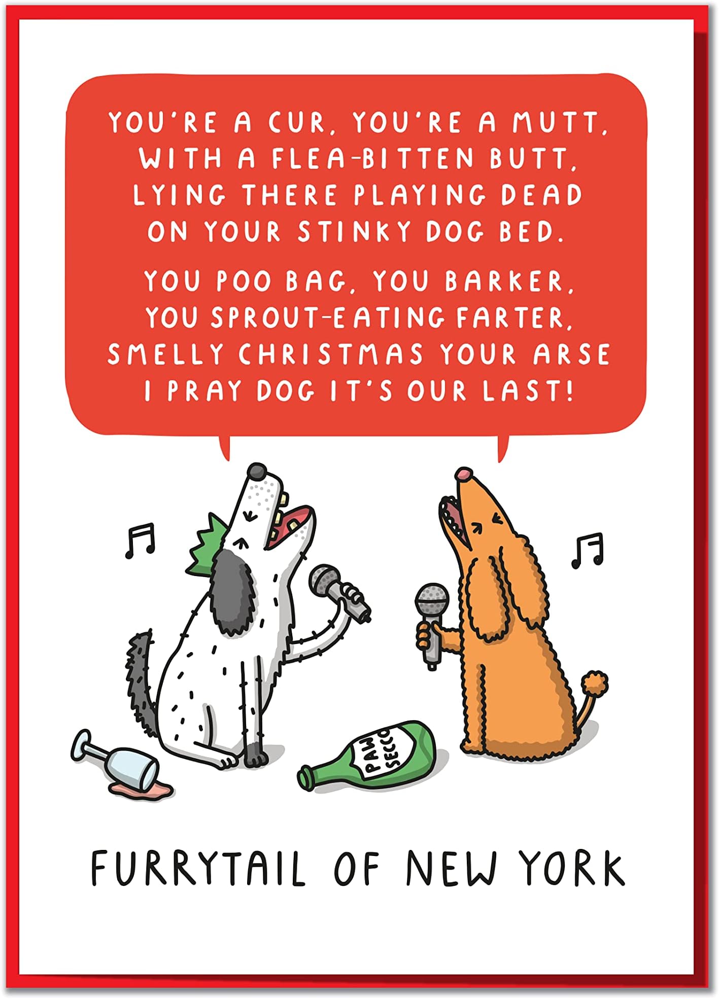 Furrytail Of New York. Funny Christmas Card