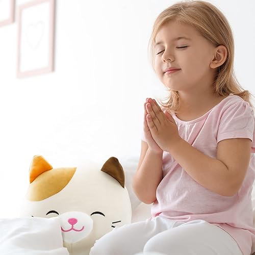 Miniatura 7 de Linzy Peluche de gatito Kawaii de Smoochy Pals de 15 pulgadas, ultra suave, lindo juguete de peluche esponjoso para abrazar, para niños, decoración