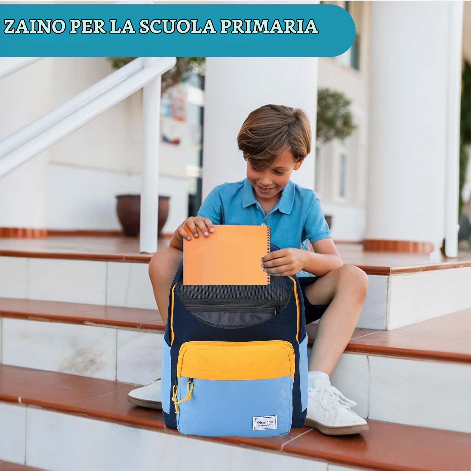 Chase Chic Zaino Scuola Elementare, 6-11 Anni Zaino Ragazze Bambino Resistente All'Acqua per Scuola Primaria per Sport e Viaggi Bambini