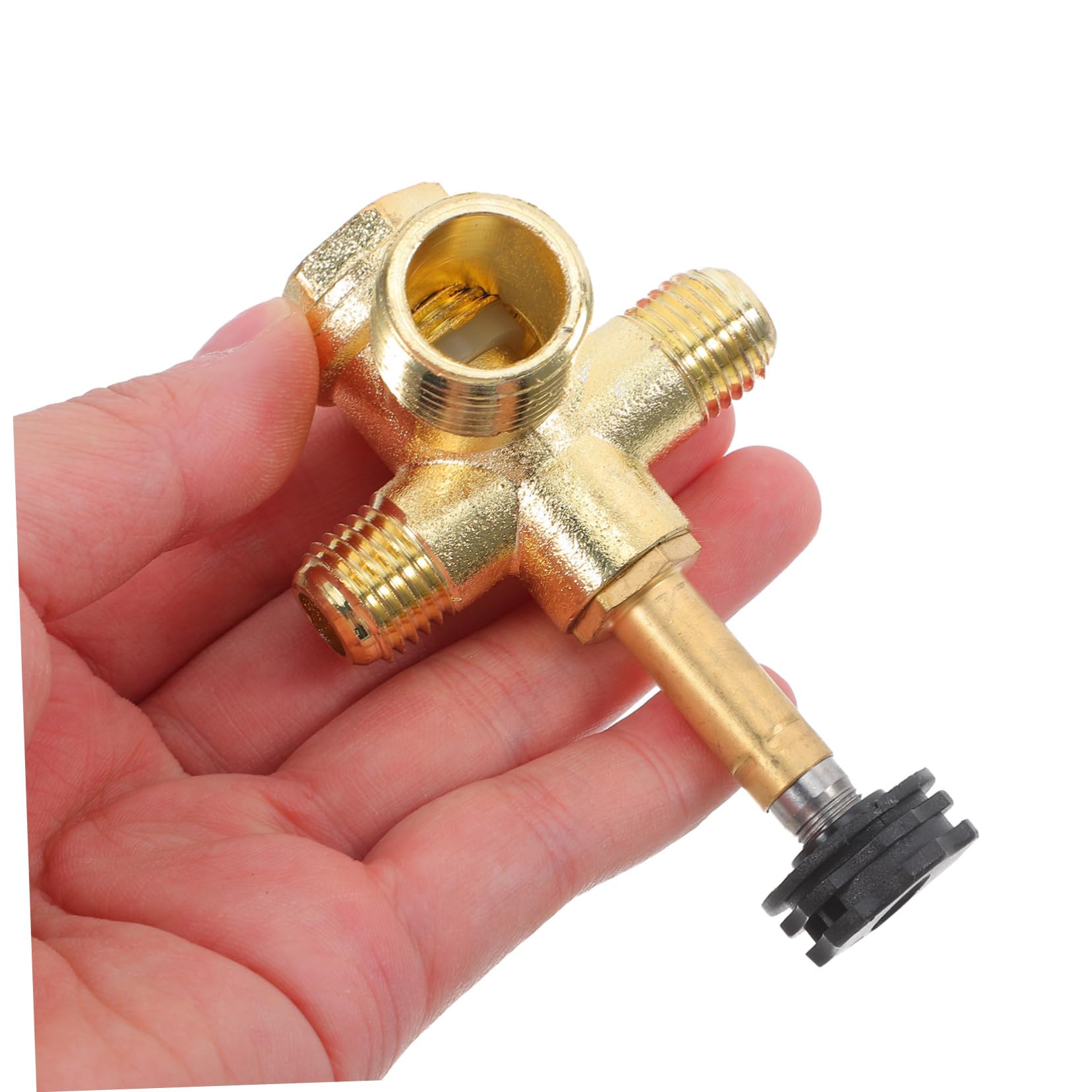 NUOBESTY 5 Pièces Soupape de Compresseur à Filetage Voies Accessoire Non pour Pneumatique Remplacement Facile pour Compresseurs