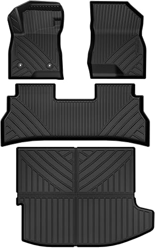 Miniatura 10 de YITAMOTOR Alfombrillas de Piso Compatibles con Ford Edge 2015-2024, Forros de Piso de TPE Negro de Ajuste Personalizado 1ra y 2da Fila Protección
