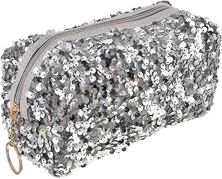 Beaupretty Bolsa de cosméticos con lentejuela...