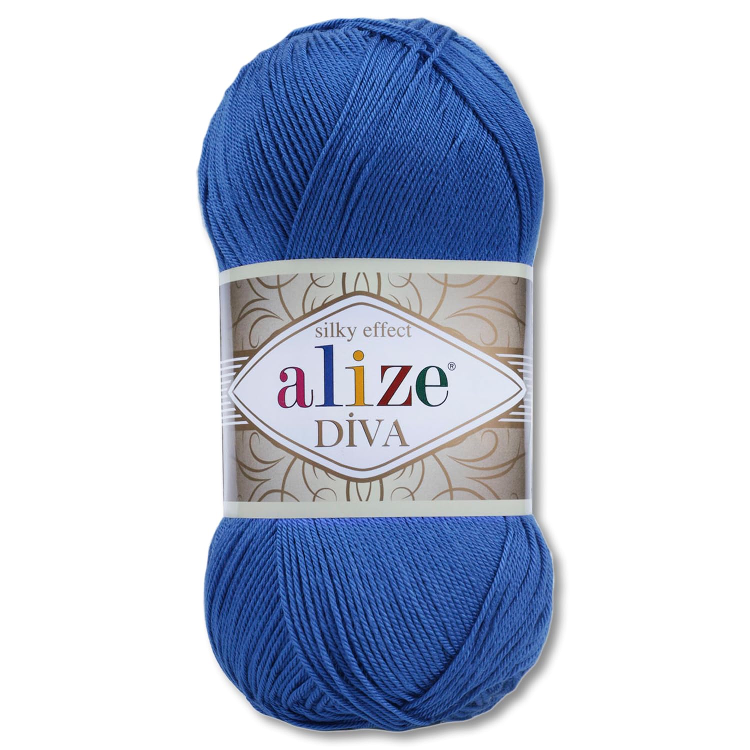 Frida's Wollhaus Alize 100 g Diva Wool for Knitting and Crochet, Microfiber, 64 Colors (132 | Royal Blue)