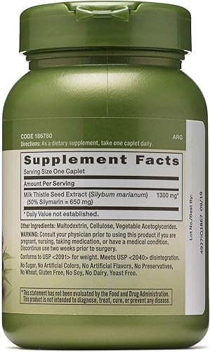 Miniatura 2 de Cardo de leche GNC Herbal Plus, 0.045 oz, 60 cápsulas