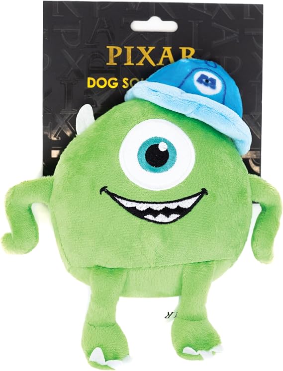 Buckle-Down Disney Dog Toy, Monsters Inc Mike Full Body Sitting Pose Pet Toy, Plush