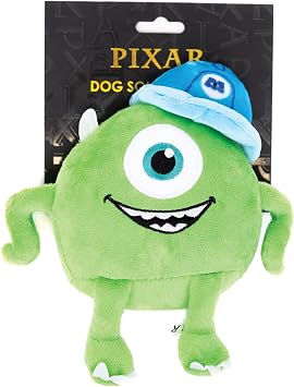 Buckle-Down Disney Dog Toy, Monsters Inc Mike Full Body Sitting Pose Pet Toy, Plush