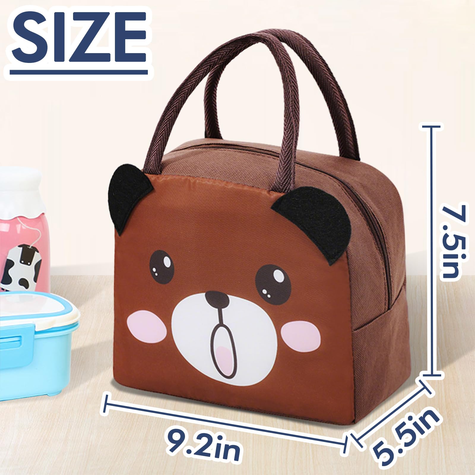 Lunch Bags Tote Cooler Bag Insulated Reusable Lunch Tote Bags Cartoon Portable Lunch Box Bag for Work Office — view 4