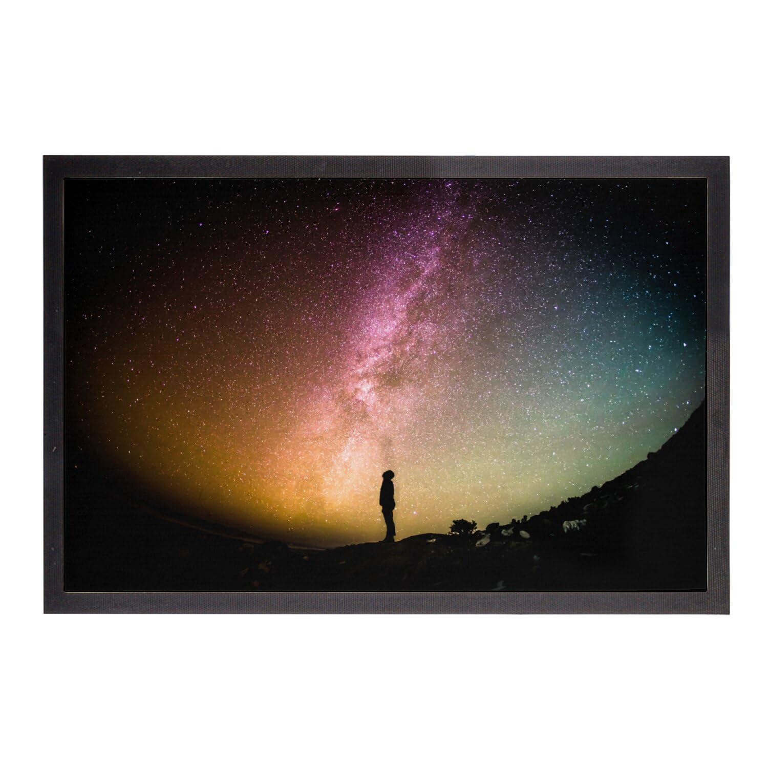 Paillasson Voie Lactée grand format 75x50cm tapis entrée espace univers galaxie original