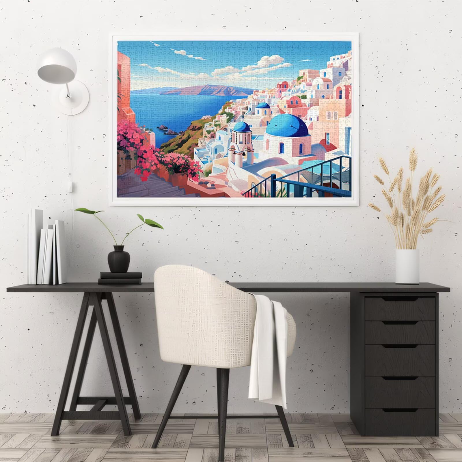 5000 sztuk puzzli dla dorosłych, kreatywne niemożliwe puzzle dla dorosłych początkujących, duża drewniana układanka z plakatem i pudełkiem do przechowywania, wystrój domu, motyw: kwiat i Morze