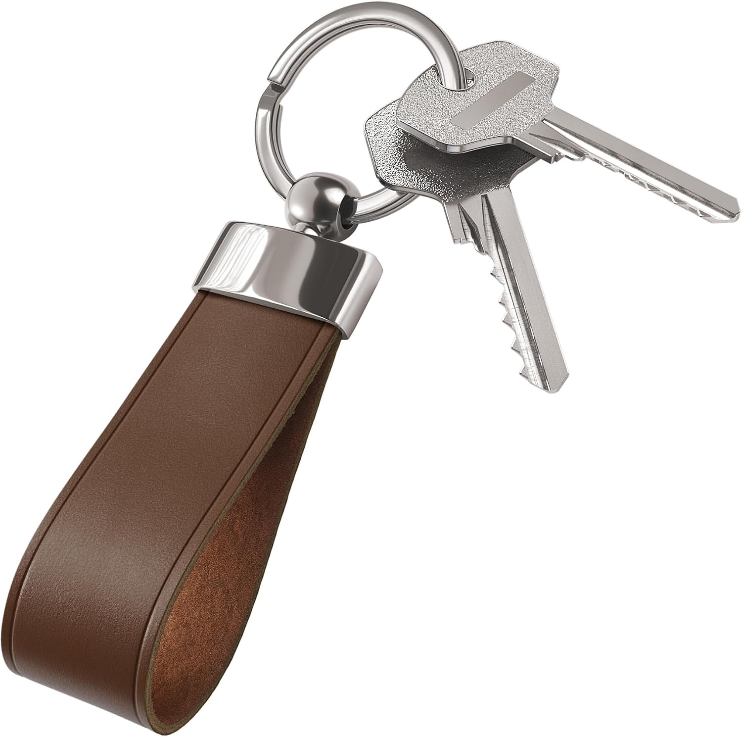 L'Atelier de Romy Keychain for Men & Women – Full Grain Leather Key Chain, Minimalist Car Key Holder