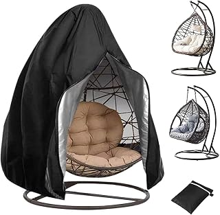 Hängesessel Abdeckung, Schwingsessel Schutzhülle Wasserdichtes, 210D Abdeckhauben für Ei Schaukelstuhl, Abdeckplane für Hängestuhl Egg Chair Cover Outdoor, 230x200cm