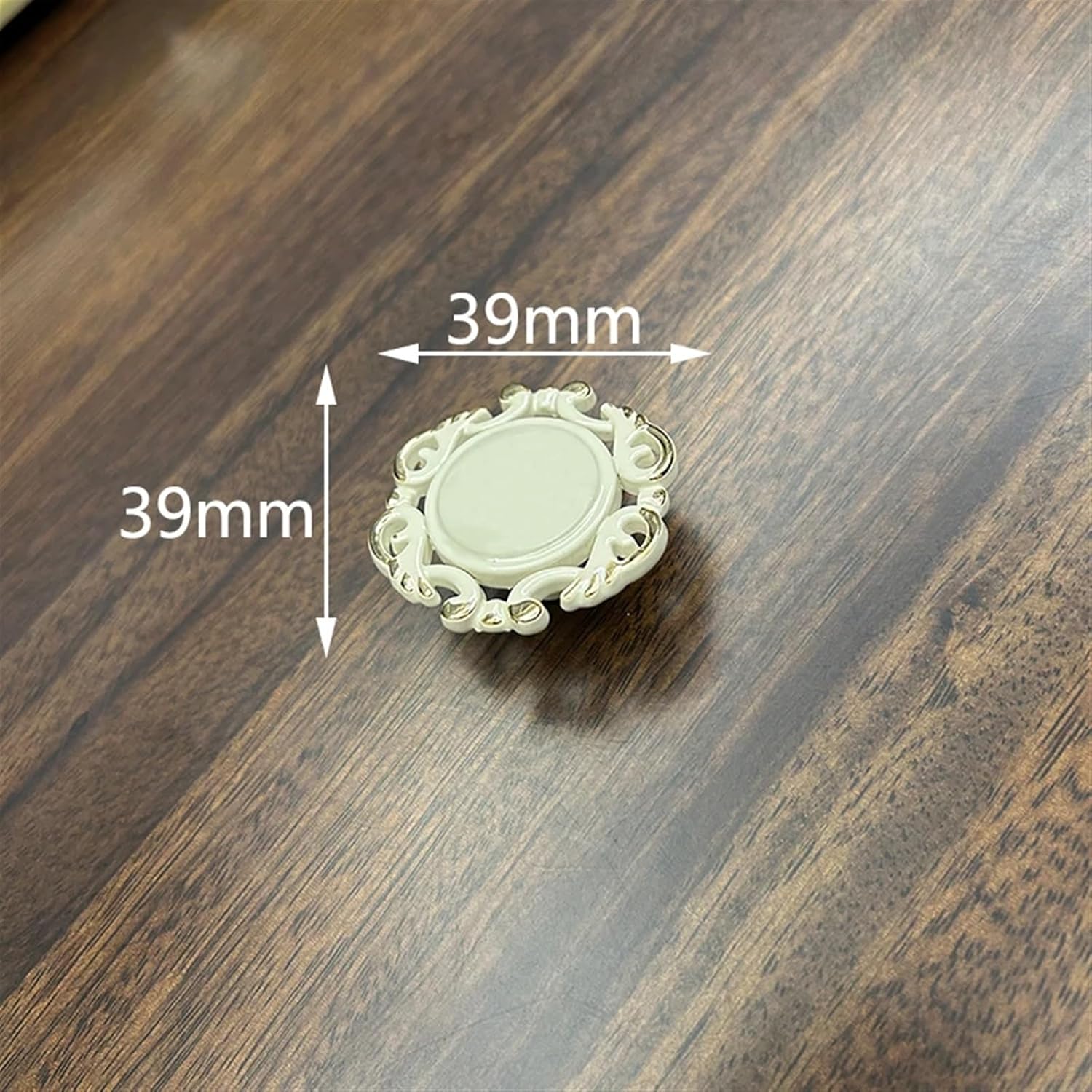Kitchen Cabinet Storage Dressers Handles Vintage Closet Drawer Furniture Handle Door Cupboard Wardrobe Hardware 2Pcs(White-Single Hole)
