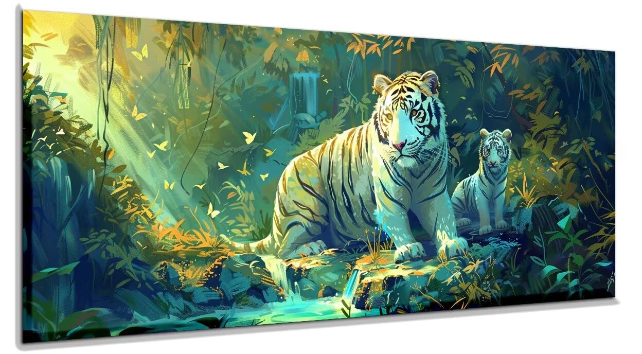 Pintar por Numeros Animal Tigre Pintar por Numeros Adultos 80x200 cm Sin Marco, Lienzos Numerados para Pintar por Numeros Niños DIY Kit de Pintura por Numeros con 3 Pinceles, Hogar Decoración yf813