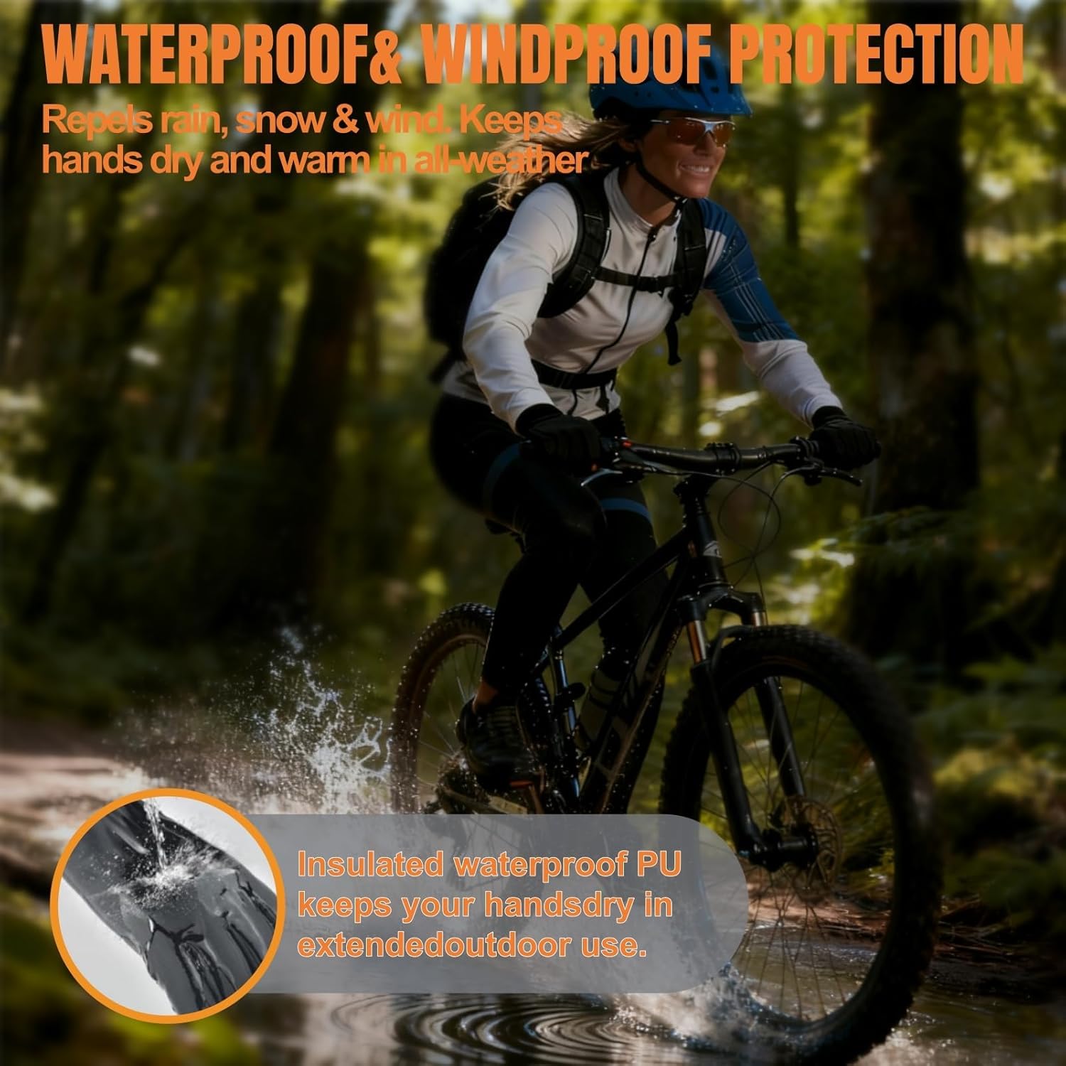 Velura Winter Gloves for Men Women Made, Thermal Touch Screen Windproof Gloves, Windproof for Cycling Running Driving Hiking - Image 4