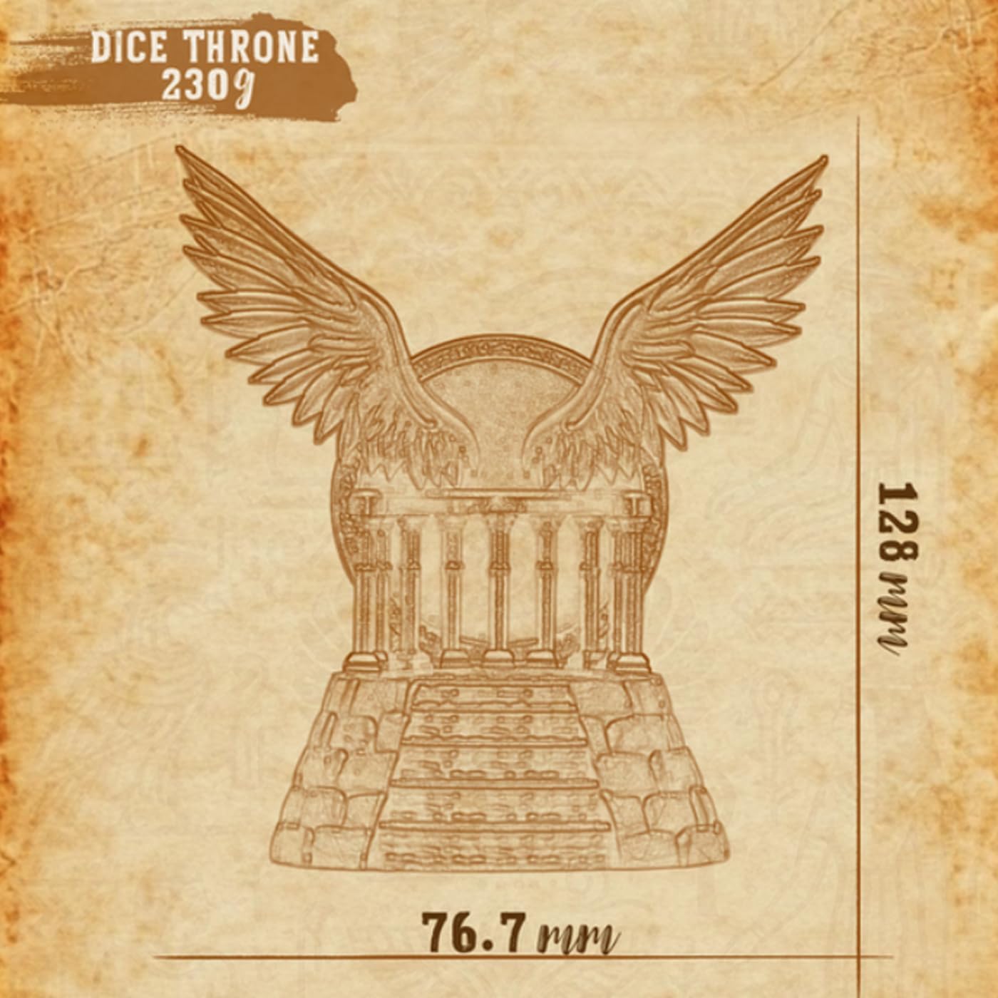 Neteru Dice Throne Egyptian Theme Zinc Alloy Metal Dice Set - Divine Sigils, Eternal Boons -CoolTabletop Role Playing Games Collector's Gift & Accessories for D&D, Tabletop RPG, Board Game