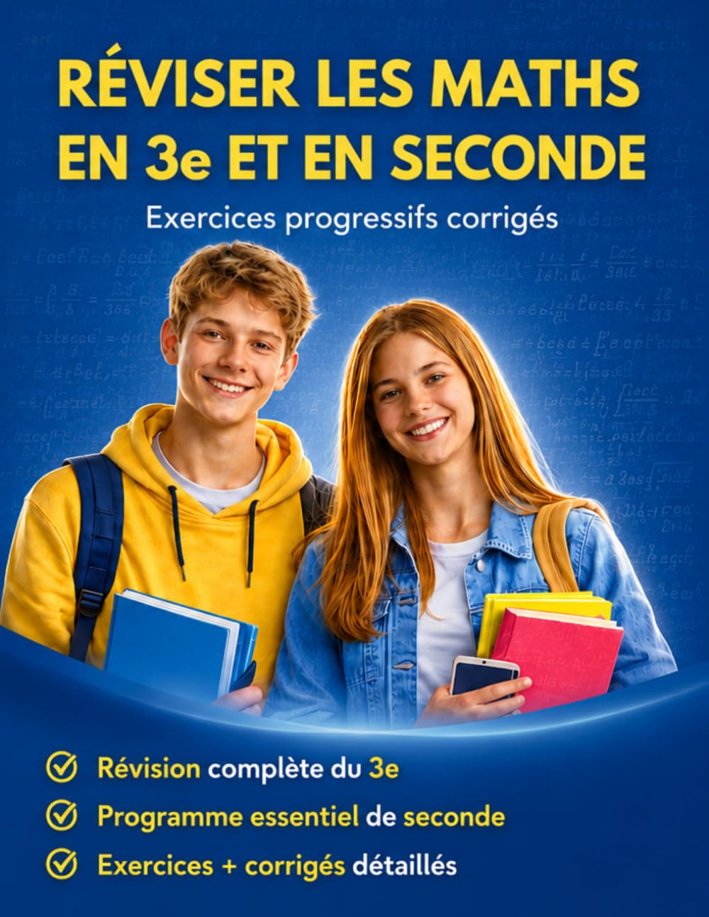 Réviser les maths en 3e et en seconde: Révisions de 3e et programme complet de Seconde – Exercices progressifs corrigés en Algèbre, Géométrie et Arithmétique