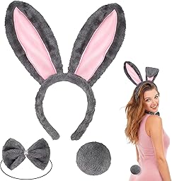 Cerchietto Orecchie Coniglio Peluche, Fascia Capelli Orecchie da Coniglio Peluche, Orecchie da Coniglietto Pasquale, Accessori per Costume da Coniglietto per Pasqua, Carnevale, Compleanno, Cosplay