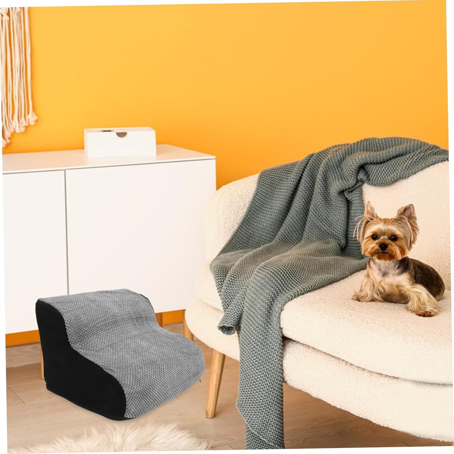 High-Density Foam Dog Stairs Non-Slip Extra Wide PET Ladder for Small Dogs and Cats Safe and Stable Ramp for Indoor Use