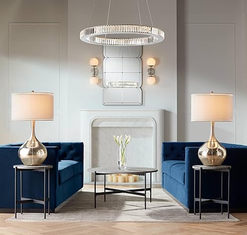 Miniatura 9 de Possini Euro Design OSO - Juego de 2 apliques de pared modernos de níquel cepillado con cable plateado de 6 pulgadas, 2 lámparas de cristal ópalo