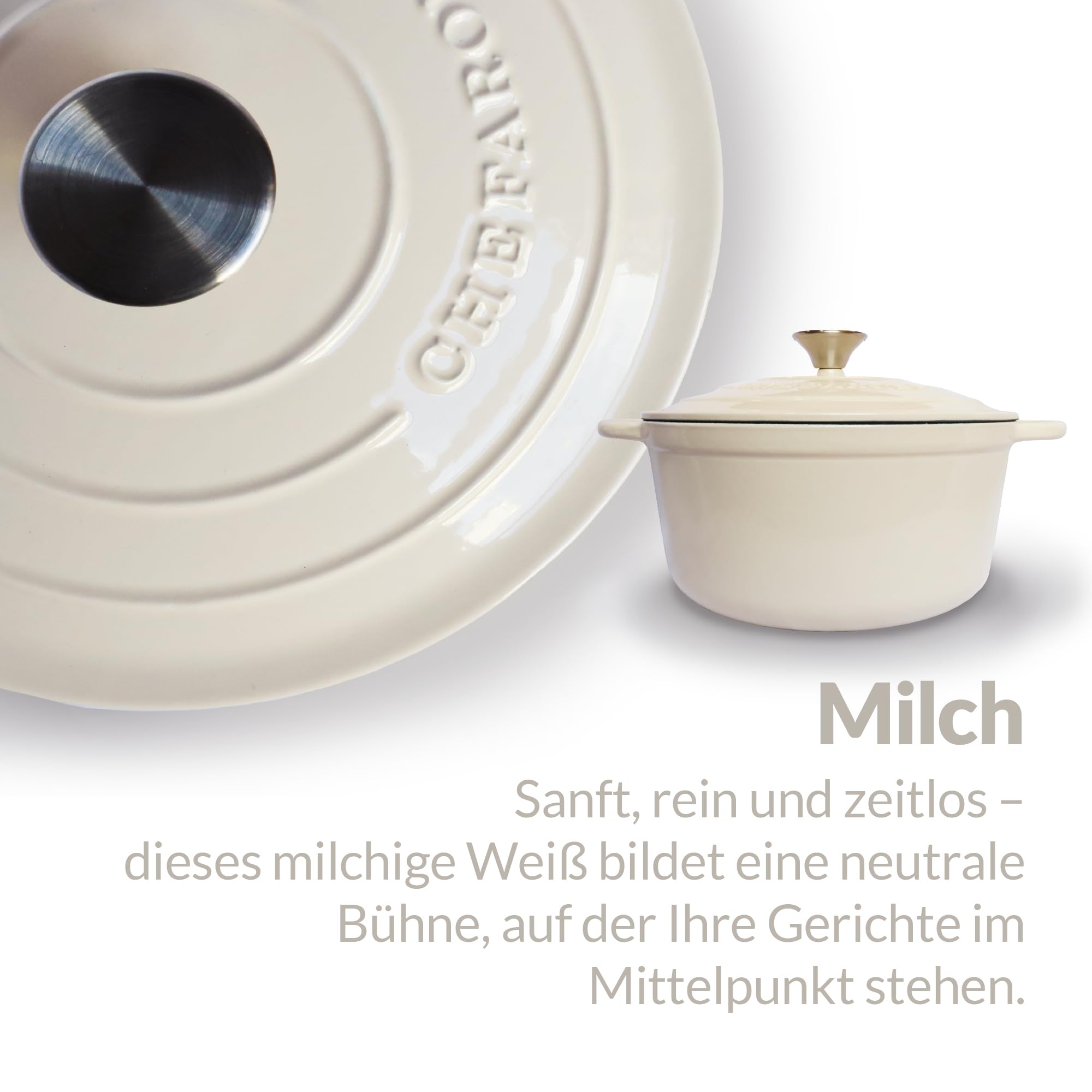 Chefarone Gusseisen Topf 26 cm 4 4,7 L – Bild 7