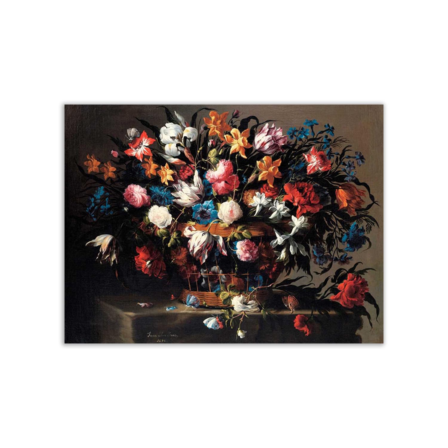 Poster Juan de Arellano Basket of Flowers pour habiller un grand mur vide