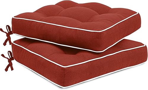 Favoyard Cojines de patio de 19 x 19 pulgadas, para interiores y exteriores, resistentes al agua, para muebles de patio, color sólido por 3 años,