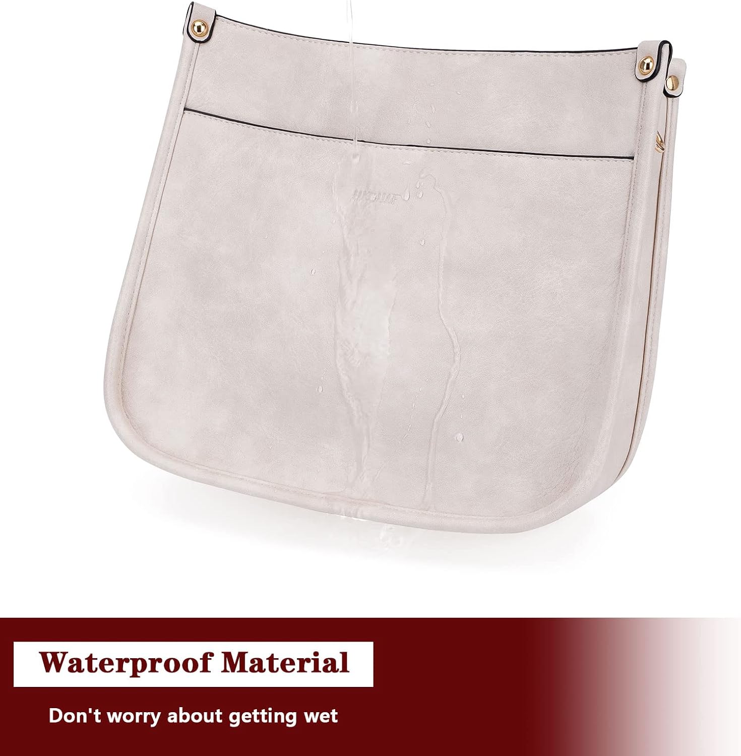 HKCLUF Crossbody Bag Purse for Women 2PCS/Set Leather Hobo Handbag Wallet Set With 2Adjustable Guitar Strap Shoulder Bag | Purse, 2PCS/Set, Leather, Wallet Set, Purse - Image 4