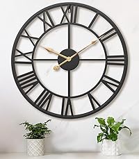 30" Vintage Industrial Roman Wall Clock