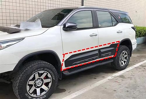 Miniatura 2 de SMANNI Ajuste para Toyotas Fortuner 2016 2017 2018 2019 Exterlor Body Cladding Kits Accesorios Carrocería de Coche Revestimiento de Puerta Lateral