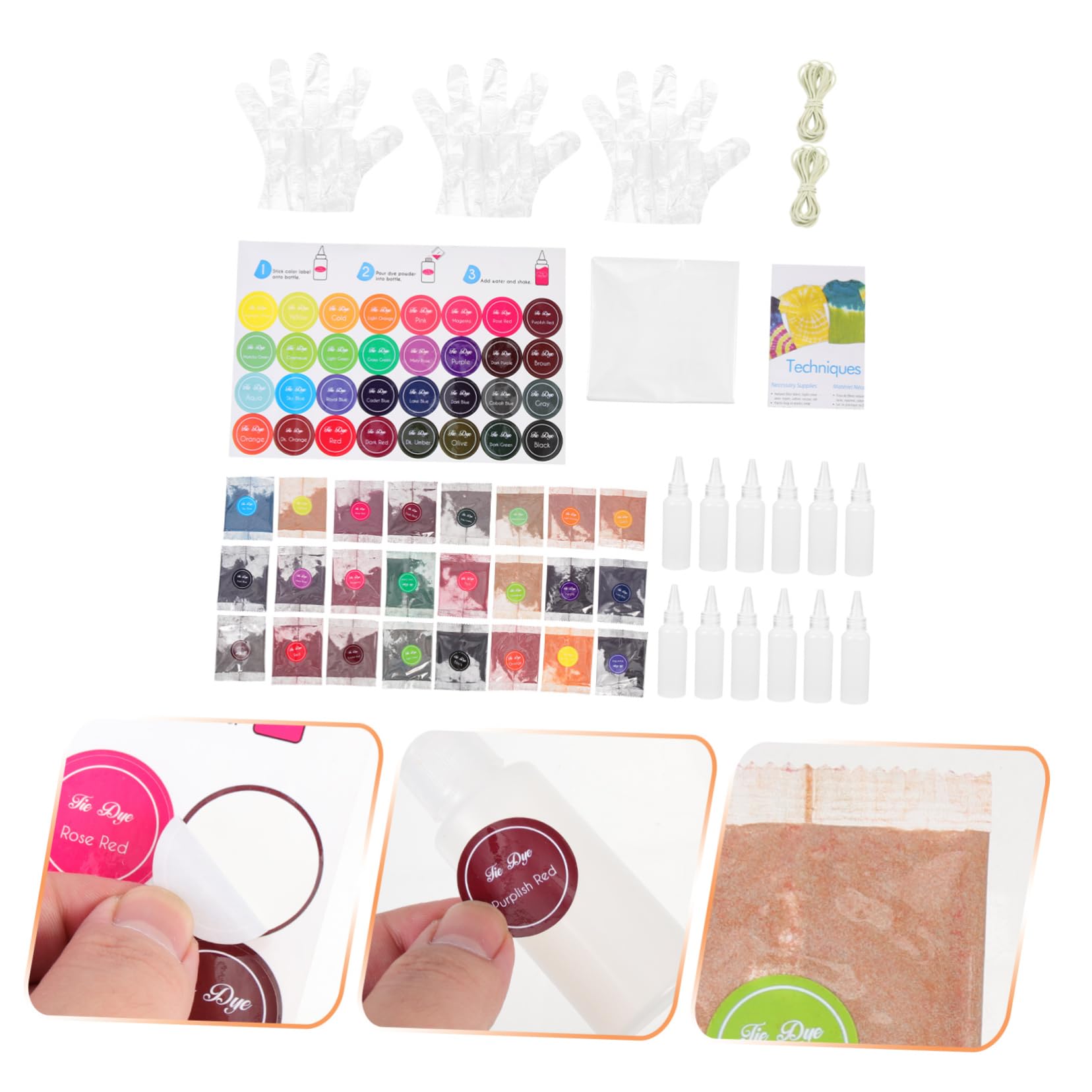 SHINEOFI Kit di Tintura in Polvere 24 Colori per Vestiti e Calze Sicuro per Ragazzo Ragazza e Adulti per Feste e Halloween