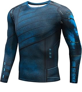 Superheros Winter Soldier Compression Base Layer Tops Adults Tights Long Sleeve Shirts Undershirt Sports Fitness Running Sweatshirt