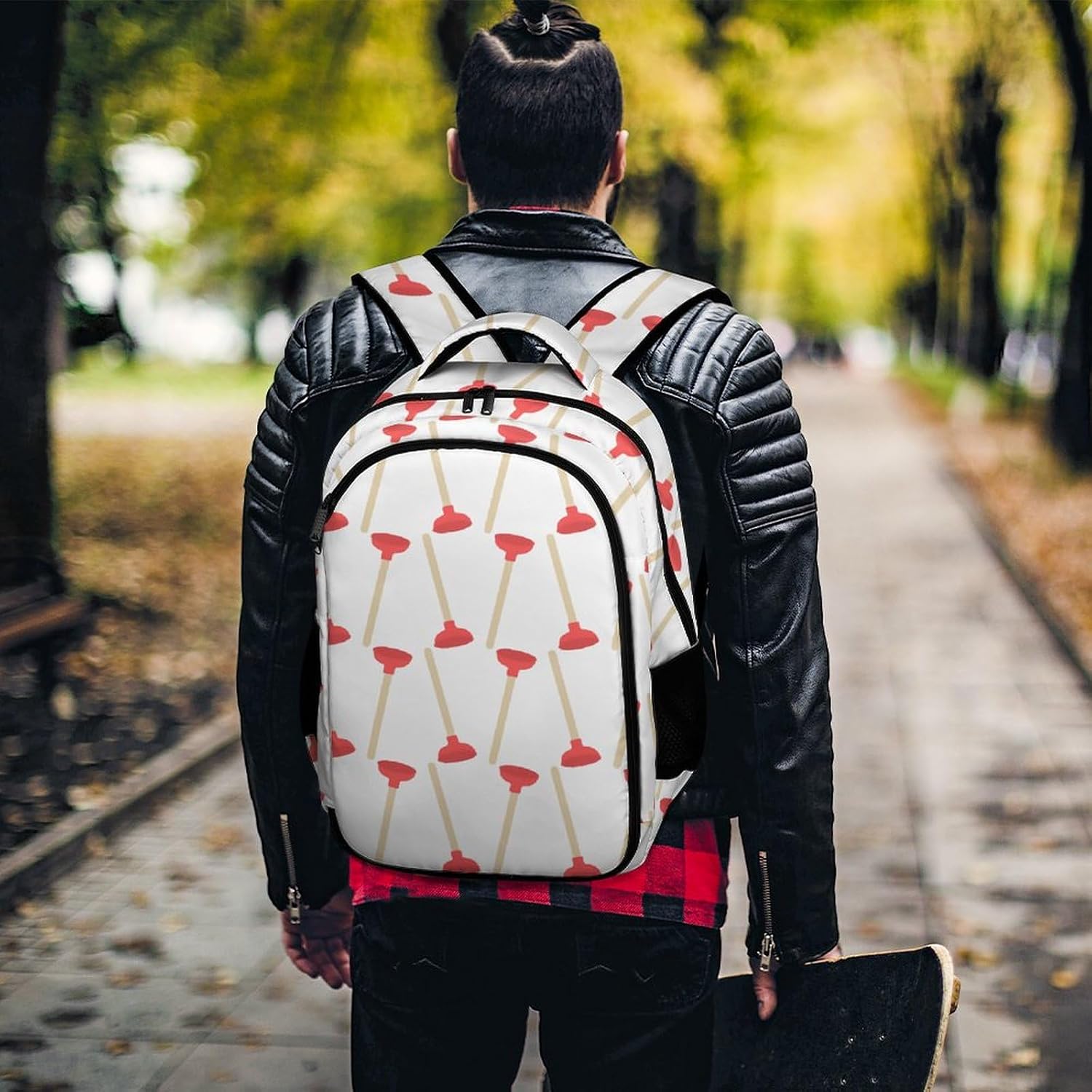 Toilet Plunger Large Capacity, Lightweight, And Stylish Pocket Double Backpack