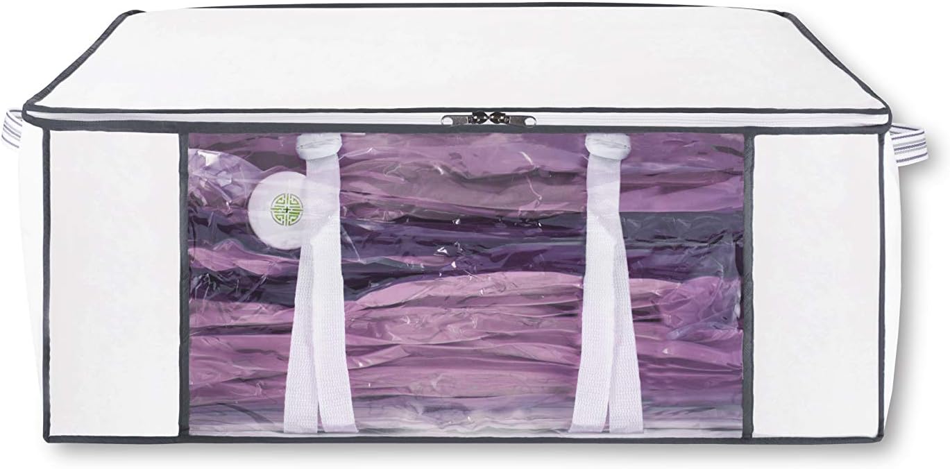 Storeasy - 1 Jumbo (65 x 50 x 27cm) Stackable High Capacity Vacuum Storage Tote Ð Premium Quality, Extra Strong, Reusable Spacesaver Tote