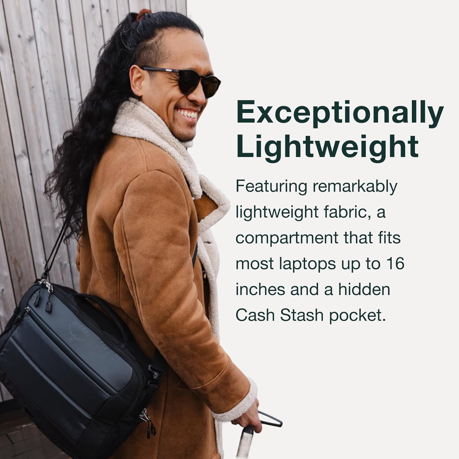 Osprey Ozone Brief Bag - Lightweight Shoulder Bag with Padded Laptop Sleeve-Fits Most 16" Laptops - Carry-On Companion